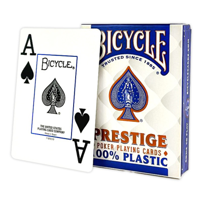 картинка Карты "Bicycle Prestige Rider 100% Plastic Jumbo blue" от магазина Gamesdealer.ru
