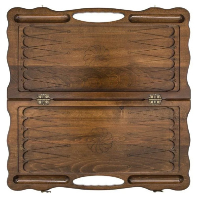 картинка Нарды резные "Охота на медведя" с ручкой 60, Haleyan от магазина Gamesdealer.ru