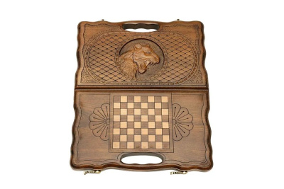 картинка Нарды резные "Тигр" с ручкой 30, Haleyan от магазина Gamesdealer.ru