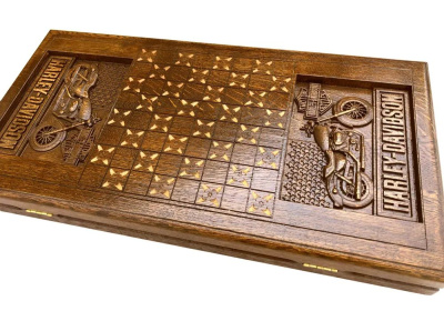 картинка Нарды резные "Мотоцикл", Mkhitaryan от магазина Gamesdealer.ru