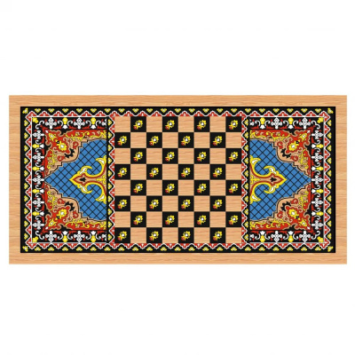 картинка Нарды + Шашки Аравия Голубые большие (Россия, дерево, 60 см), Partida от магазина Gamesdealer.ru