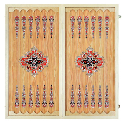 картинка Нарды + Шашки Аравия Голубые большие (Россия, дерево, 60 см), Partida от магазина Gamesdealer.ru