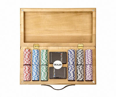 картинка Набор для покера Crown на 300 фишек в кейсе из бука, Partida от магазина Gamesdealer.ru