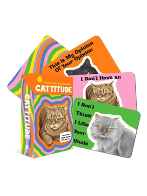 картинка Карты Таро "Cattitude cards deck" Rockpool / Колода карт сообразительности от магазина Gamesdealer.ru