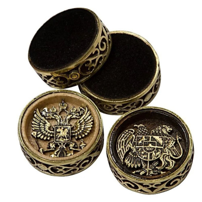 картинка Набор фишек для нард "2 Герба" с бронзой 209, Haleyan от магазина Gamesdealer.ru