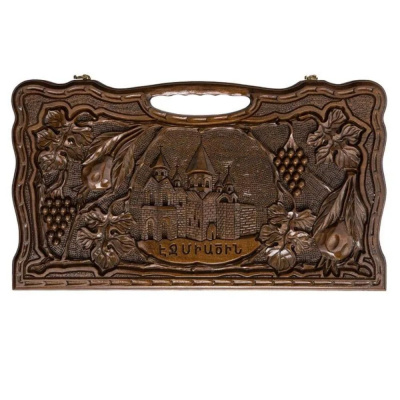 Нарды резные "Эчмиадзин" с ручкой 50, Haleyan