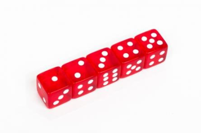 Кости игральные акриловые 17 мм, 1 шт