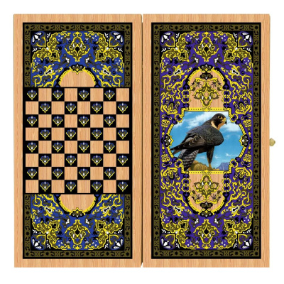 картинка Нарды + Шашки Аравия Сокол большие (Россия, дерево, 60 см), Partida от магазина Gamesdealer.ru