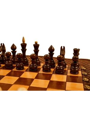картинка Шахматы + нарды резные "Эндшпиль 2" 40, Simonyan от магазина Gamesdealer.ru