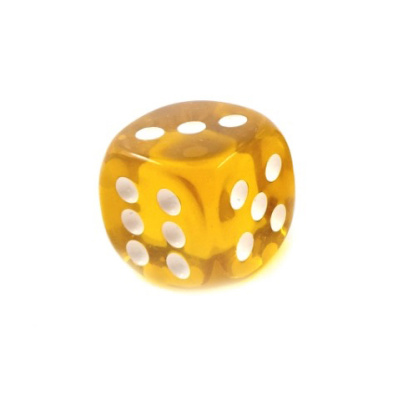 картинка Кости игральные из янтаря 15 мм медовые, 1 шт от магазина Gamesdealer.ru