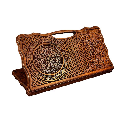 Нарды резные "Армянский узор 6" с ручкой 60, Haleyan