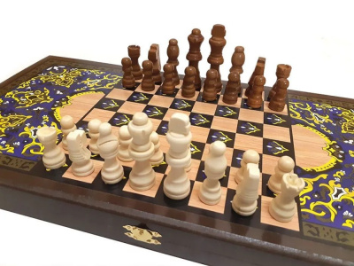 картинка Шахматы + нарды + шашки "Сирия Сокол" малые от магазина Gamesdealer.ru