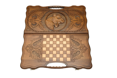 картинка Нарды резные "Тигр" с ручкой, Haleyan от магазина Gamesdealer.ru