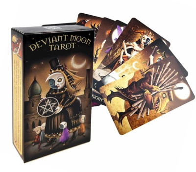 Карты Таро "Deviant Moon Tarot Borderless Edition" Reprint / Таро Безумной Луны TAROMANIA