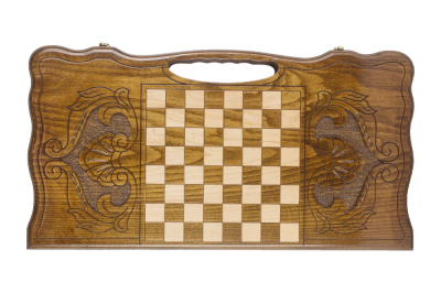 картинка Нарды резные "Две лошади" с ручкой 60, Haleyan от магазина Gamesdealer.ru