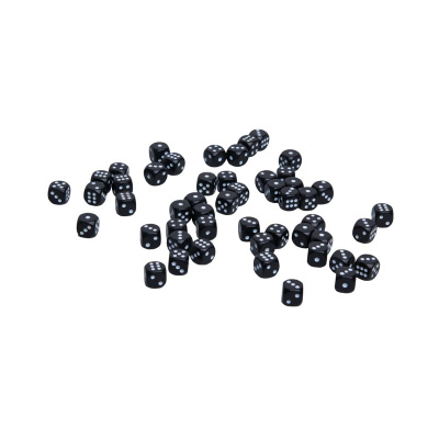 картинка Кости пластиковые, 10мм, 1 шт, цвет черный от магазина Gamesdealer.ru