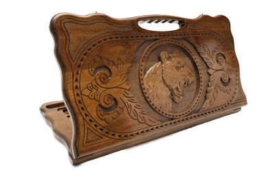 Нарды резные "Тигр" с ручкой, Haleyan