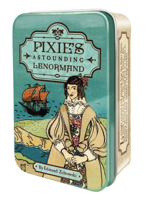 Карты Таро "Pixies Astounding Mlle Lenormand in a Tin" US Games / Мини карты Таро Оракул Ленорман Пи