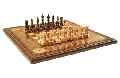 Шахматы + нарды резные "Бесконечность" 50, Mkhitaryan