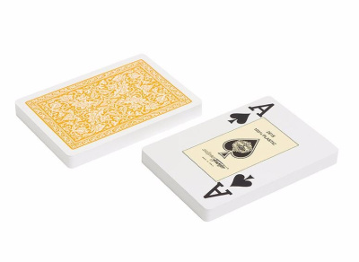 Карты "Fournier 2818" 100% пластик, желтая рубашка