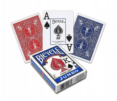 картинка Карты "Bicycle Rider Back Jumbo Index 2-pack red/blue" от магазина Gamesdealer.ru