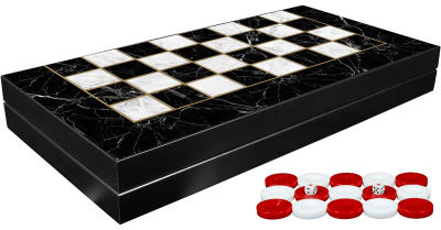 Нарды Черный Мрамор XXL, Турция, Yenigun