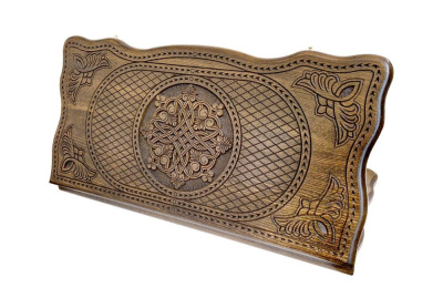 Нарды резные "Тёмный Узор 6" 60, Mirzoyan