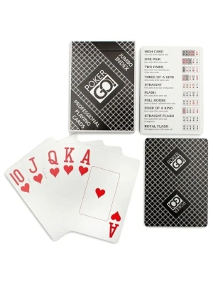 картинка Игральные карты серия "PokerGo" black  54 шт/колода (poker size index jumbo, 63*88 мм) от магазина Gamesdealer.ru