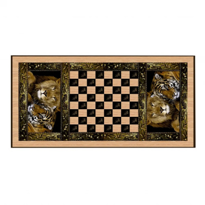 картинка Нарды + Шашки Сирия Львы средние (Россия, дерево, 50 см), Partida от магазина Gamesdealer.ru