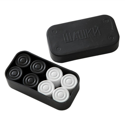 картинка Шашки "Кировские" пластмассовые (с деревянной доской) от магазина Gamesdealer.ru