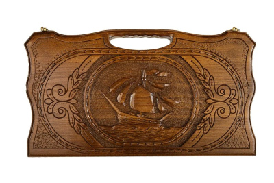 картинка Нарды резные "Корабль-3" с ручкой 50, Haleyan от магазина Gamesdealer.ru