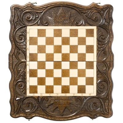 картинка Шахматы + нарды резные "Корона"  40, Haleyan от магазина Gamesdealer.ru