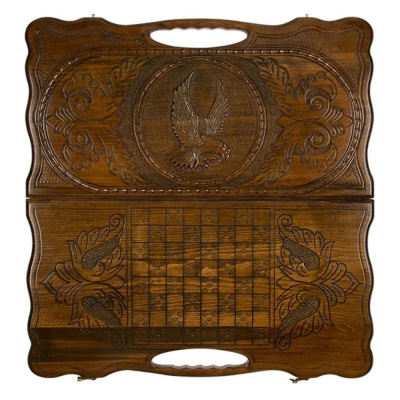 картинка Нарды резные "Орел 2" с ручкой 60, Haleyan от магазина Gamesdealer.ru