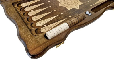 картинка Нарды резные "Тёмный Узор 1" 60, Mirzoyan от магазина Gamesdealer.ru