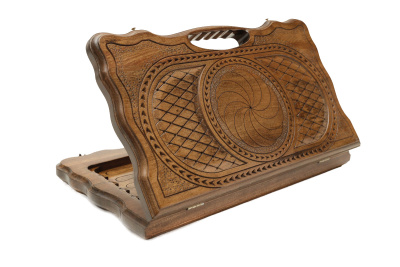 Нарды резные "Бесконечность" с ручкой 40, Haleyan