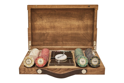 Набор для покера Luxury Ceramic на 200 фишек в кейсе из ясеня, Partida