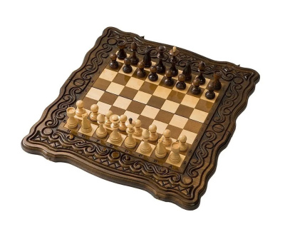 Шахматы + нарды резные "Бриз" 60, Haleyan