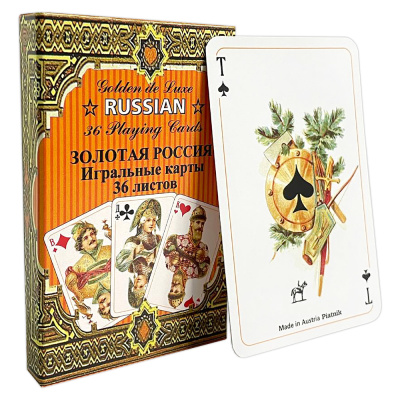 Игральные карты "Золотая Россия" 36 листов