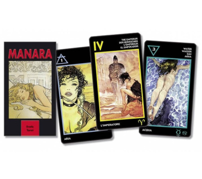 картинка Карты Таро "Manara Milo Erotic Tarot of Manara" 12x7 Reprint / Таро Манара TAROMANIA от магазина Gamesdealer.ru