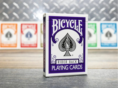 картинка Карты "Bicycle rider back standard poker playing cards Violet back" от магазина Gamesdealer.ru