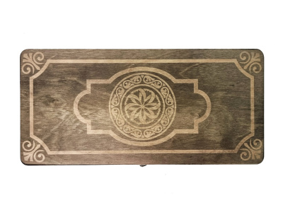 Нарды Марс "Золотой Орнамент 1" малые (деревянные, 40 см, Россия), Partida