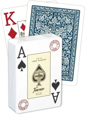 картинка Карты "Fournier 2818 blue" 100% пластик от магазина Gamesdealer.ru