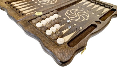 картинка Нарды резные "Тёмный Узор 5" 60, Mirzoyan от магазина Gamesdealer.ru