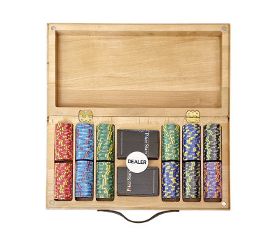 картинка Набор для покера EPT Ceramic на 300 фишек в кейсе из бука, Partida от магазина Gamesdealer.ru