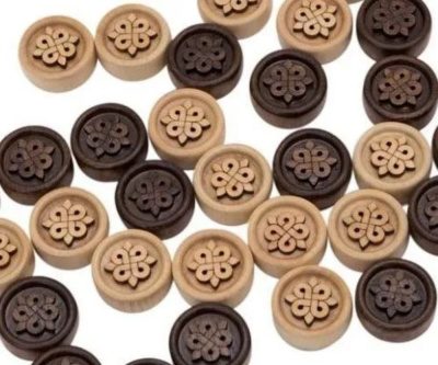 картинка Фишки резные "Узор 1", Mirzoyan от магазина Gamesdealer.ru