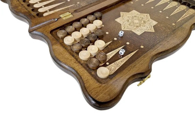 картинка Нарды резные "Тёмный Узор 1" 50, Mirzoyan от магазина Gamesdealer.ru