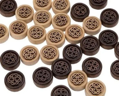 картинка Фишки резные "Узор 2", Mirzoyan от магазина Gamesdealer.ru