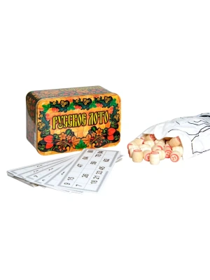 картинка Русское Лото "Роспись" в железном боксе от магазина Gamesdealer.ru