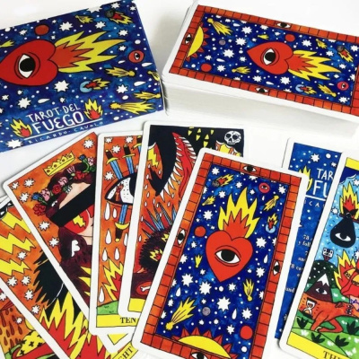 картинка Карты Таро "Fournier Ricardo Cavolo Tarot Del Fuego" Reprint / Колода Пламени TAROMANIA от магазина Gamesdealer.ru