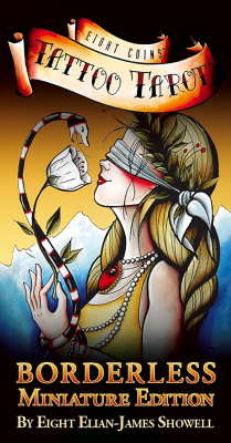 Карты Таро "Eight Coins Tattoo Tarot Borderless Miniature" US Games / Миниатюрное издание «Т